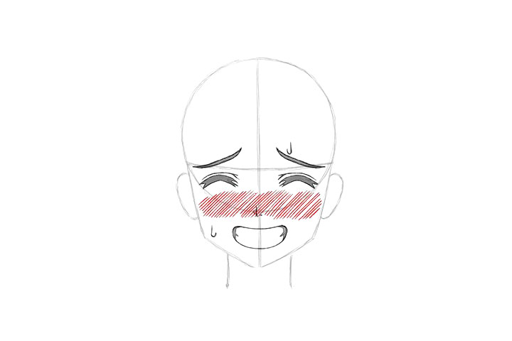 画短发女孩漫画-尴尬表情的画法-图10