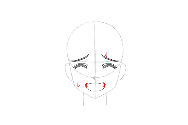 画短发女孩漫画-尴尬表情的画法-图9