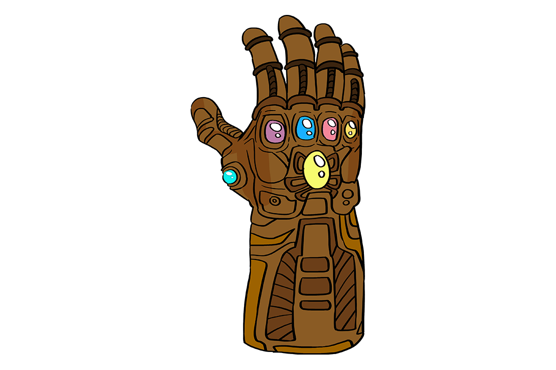 复仇者中无限手套的画法