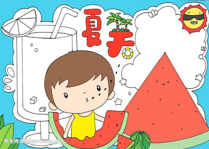 夏天手抄报教程-图3