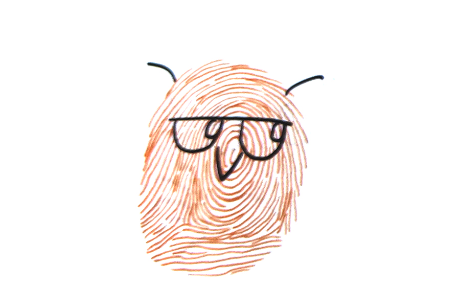 步骤3：画眼珠、耳朵和嘴巴。