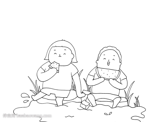 小学生夏天的手抄报怎么画-图1