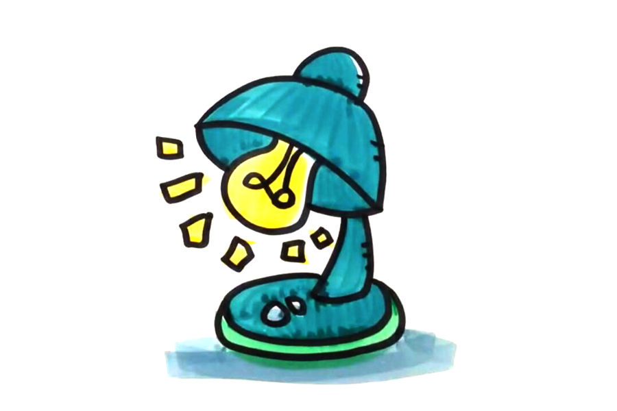 台灯怎么画简单漂亮