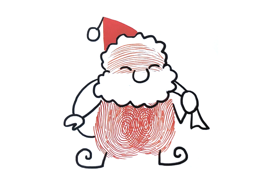简单好玩创意圣诞老人的画法