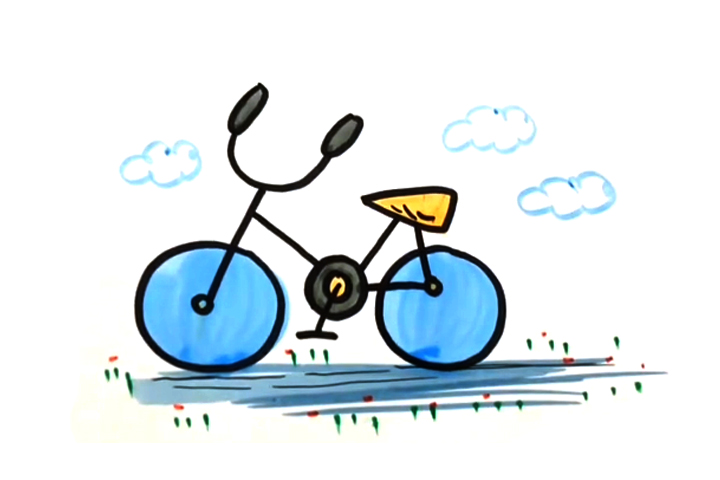 怎么画自行车简单又漂亮