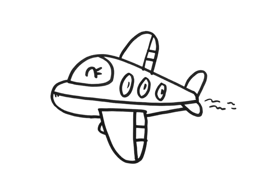简单漂亮的飞机怎么画-图4