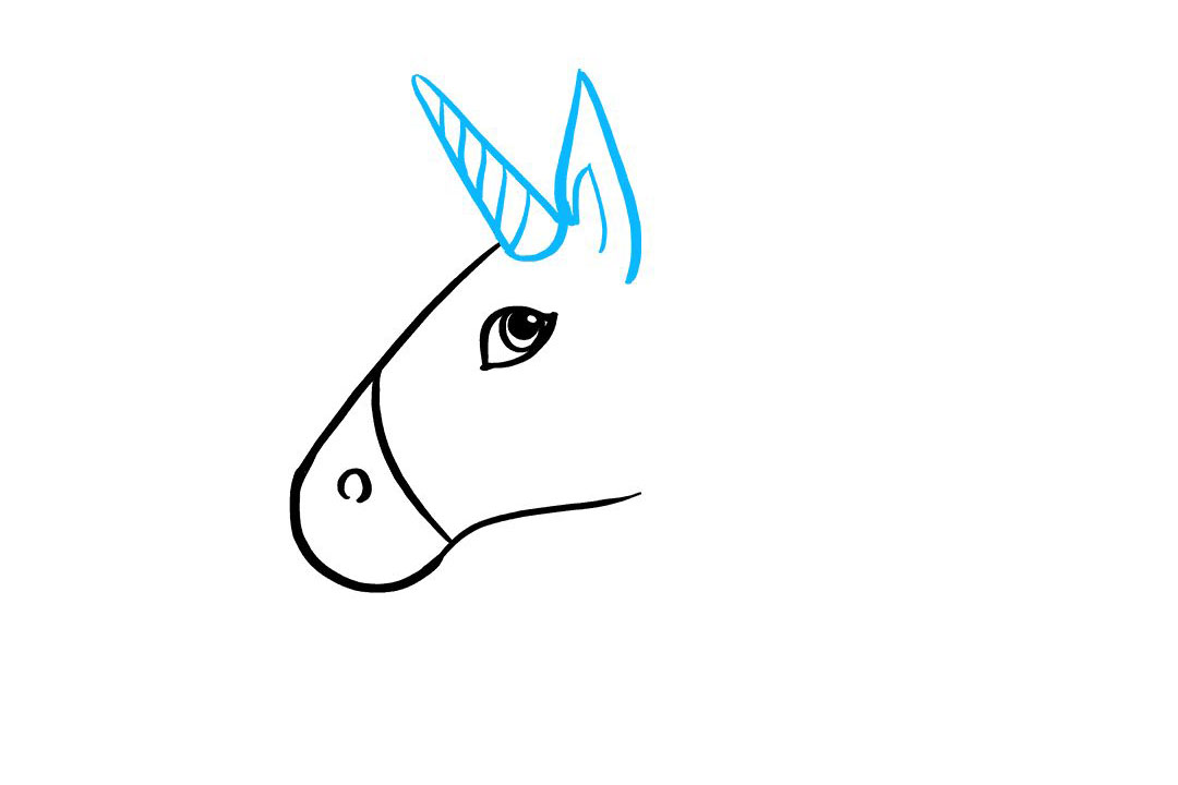 如何画独角兽头像-图3