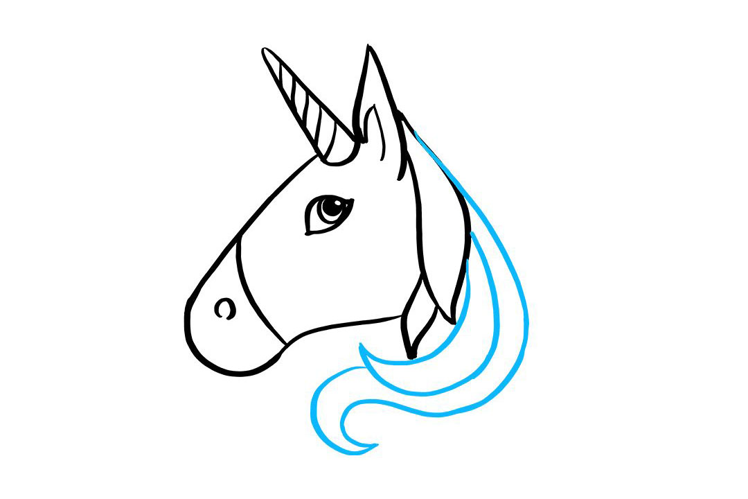 如何画独角兽头像-图5
