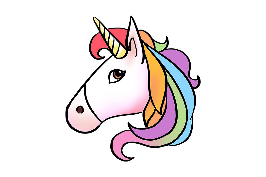 如何画独角兽头像