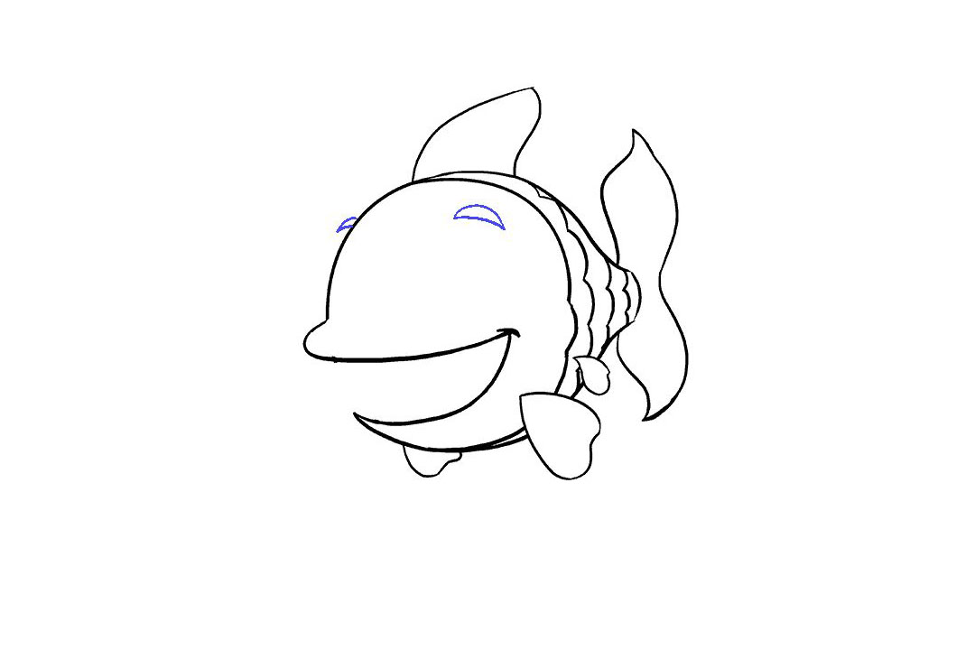 卡通鱼的画法-图13