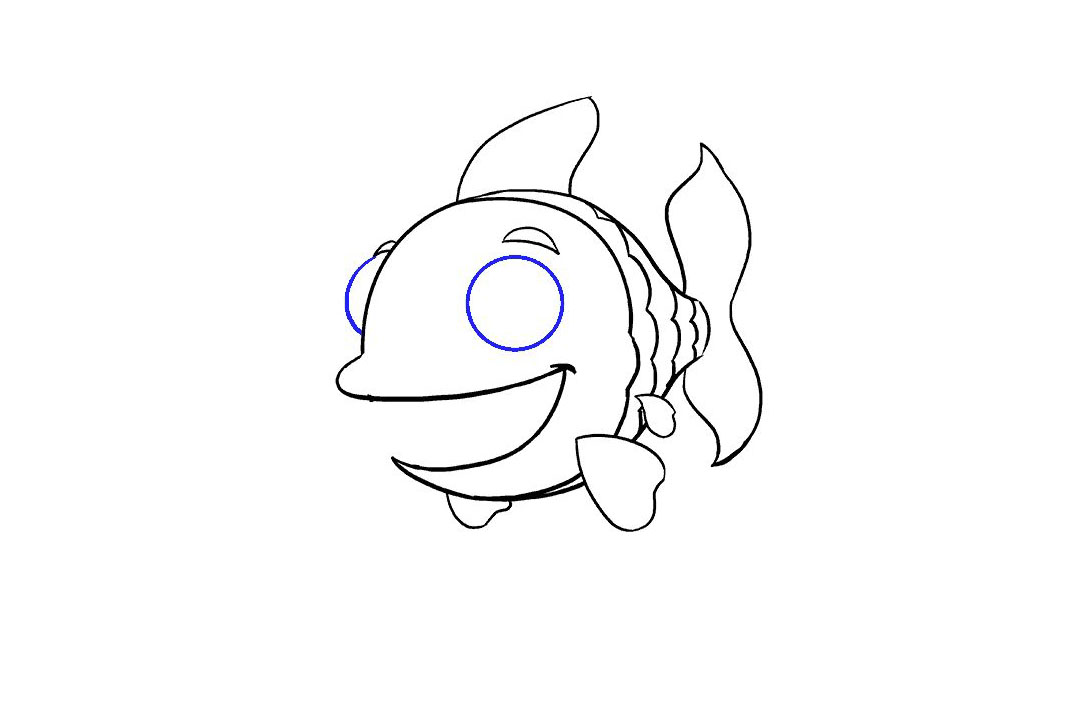 卡通鱼的画法-图14