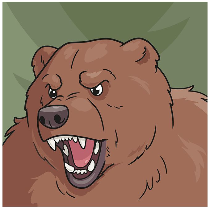 生气的熊大怎么画