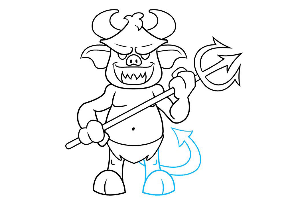 如何画卡通魔鬼简笔画-图9