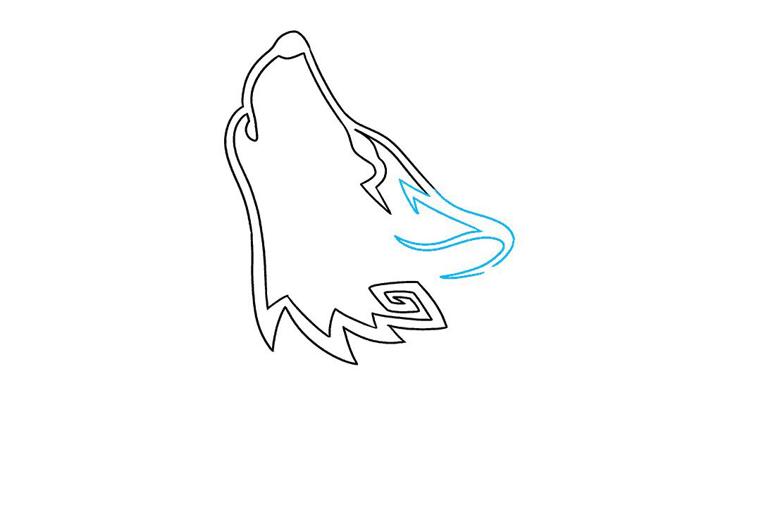 狼头纹身图案怎么画-图3