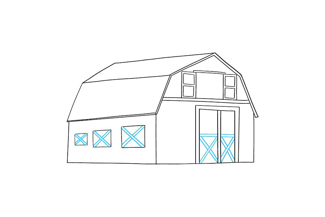 国外谷仓的画法-图8