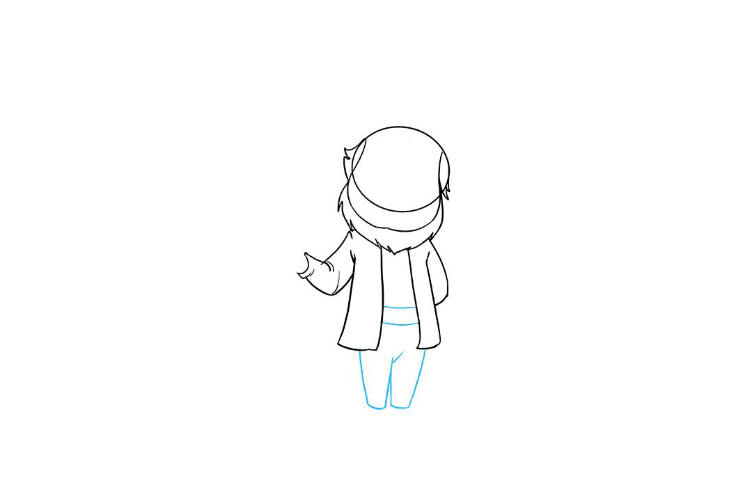 怎么画动漫人物-绿色小妖精-图5