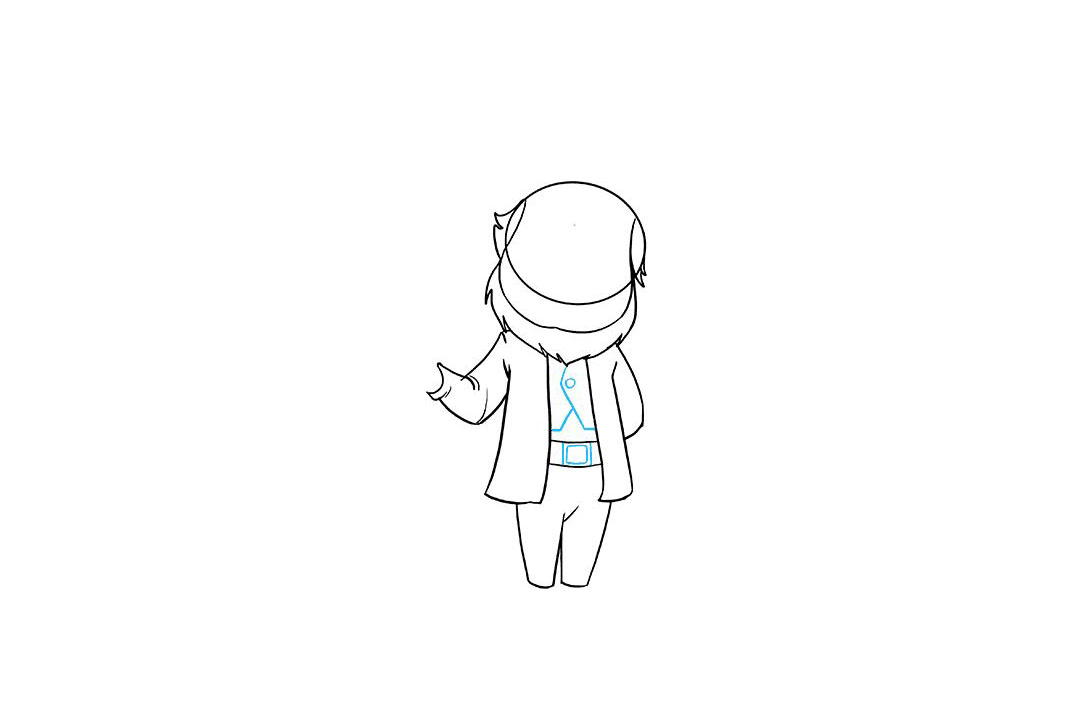 怎么画动漫人物-绿色小妖精-图6