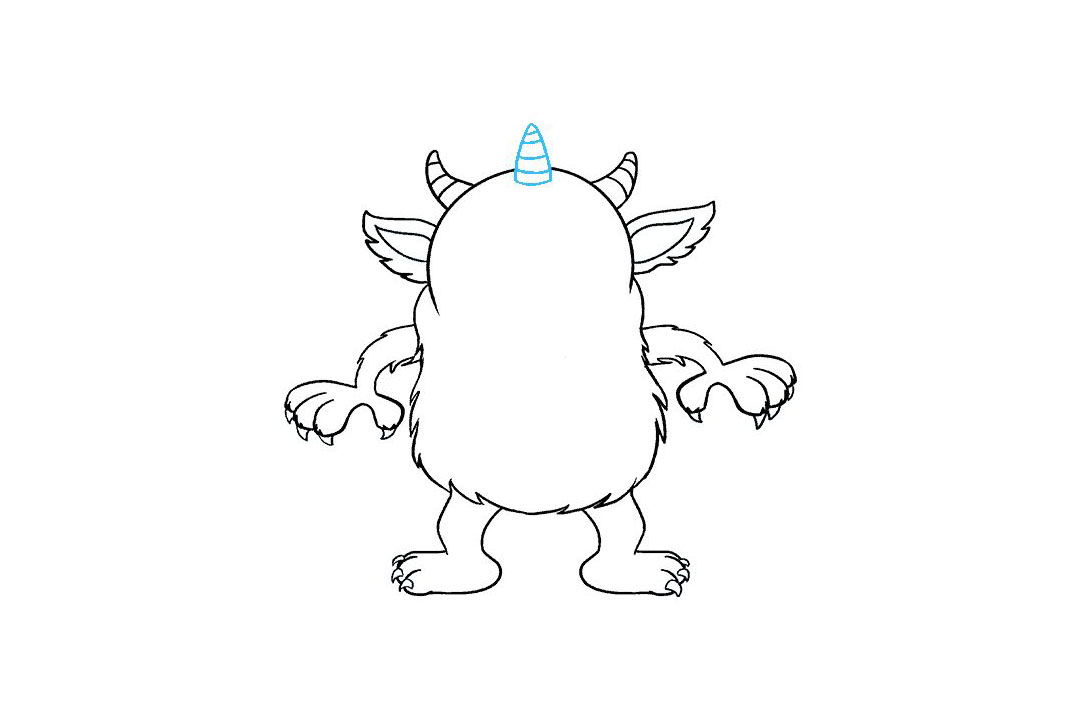 如何画卡通怪兽简笔画-图17