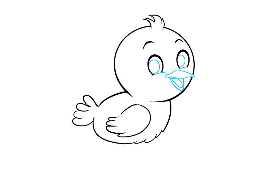 简单可爱的小鸟怎么画-图7
