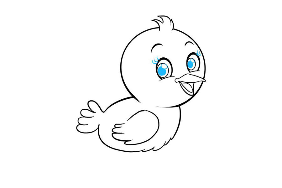 简单可爱的小鸟怎么画-图8