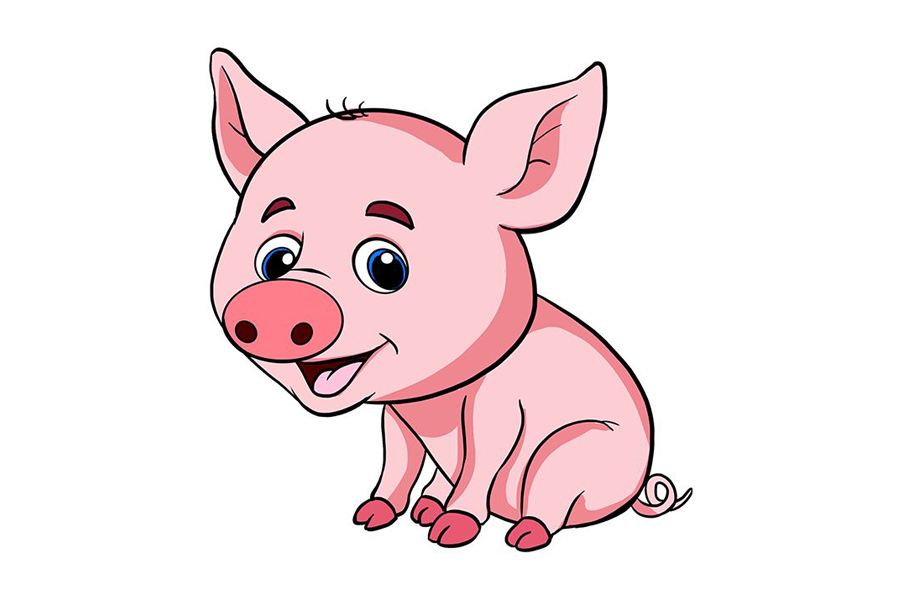 如何画小猪
