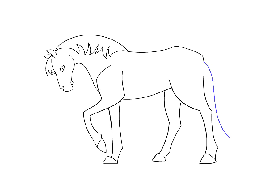 如何画一匹简单的马-图17