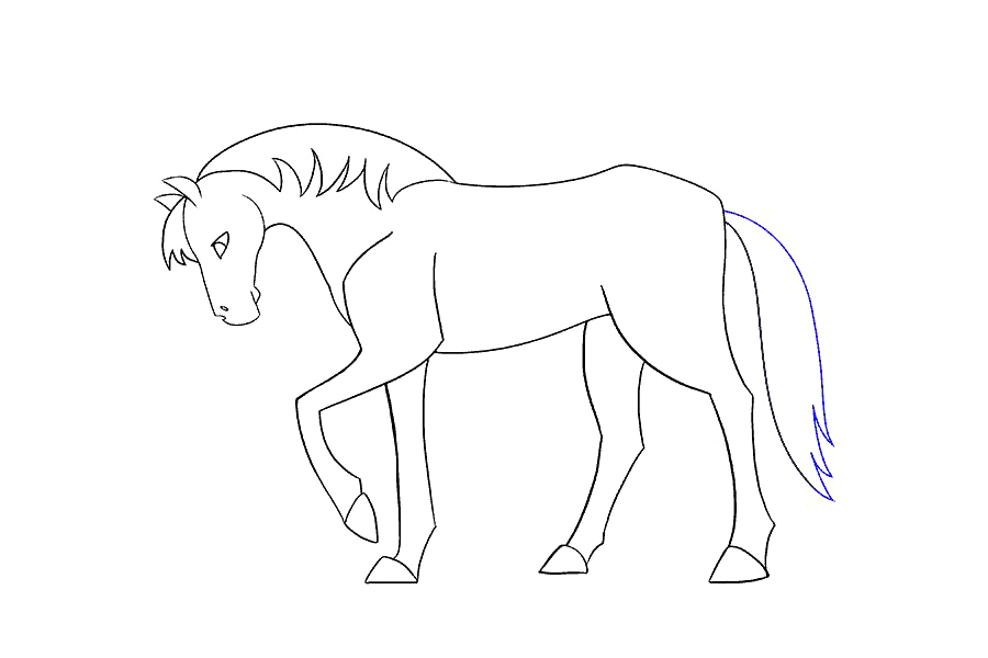 如何画一匹简单的马-图18