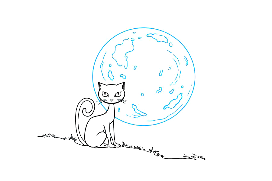 如何画一只黑猫-图8