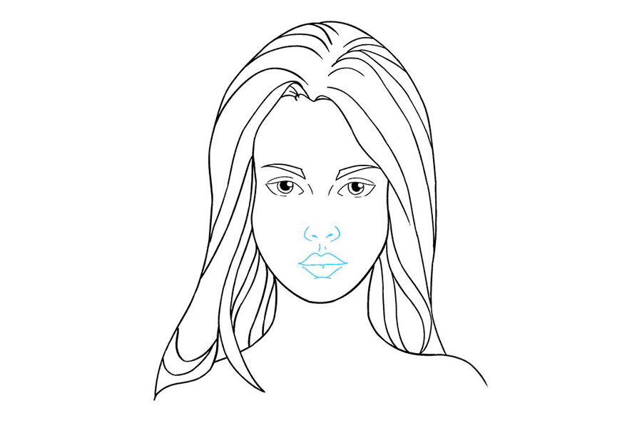 如何画美女头像-图9