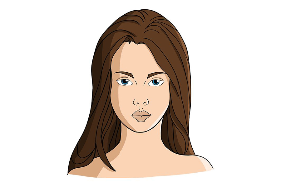 如何画美女头像