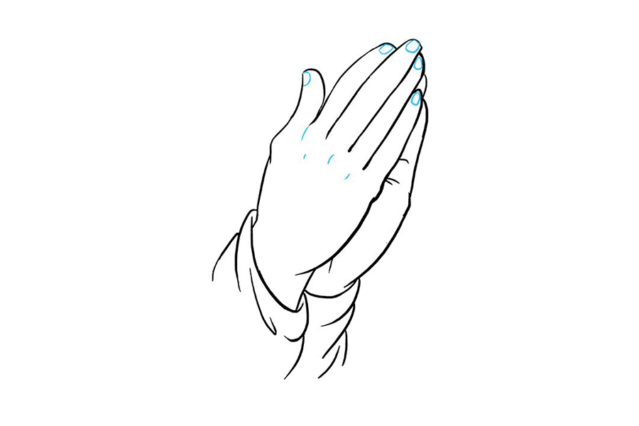如何画祈祷的手-图9