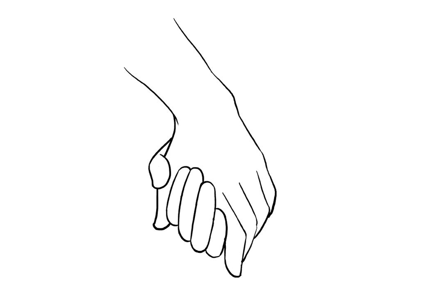 如何画牵手-图8