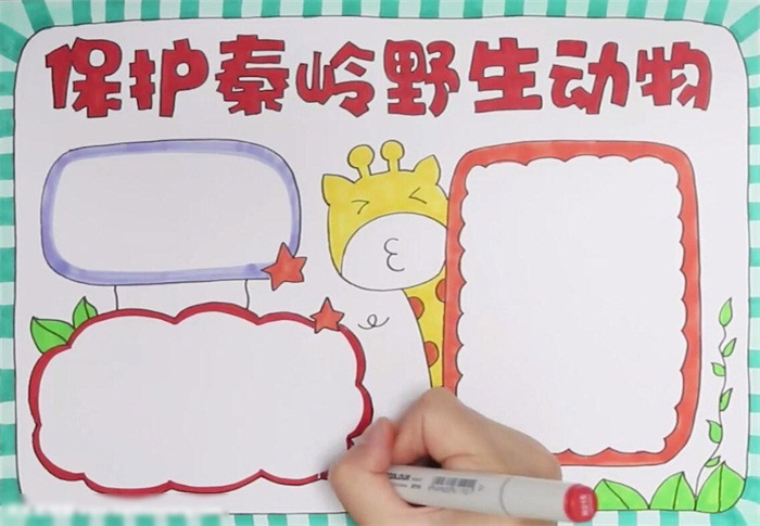 怎么画保护野生动物的手抄报-图4