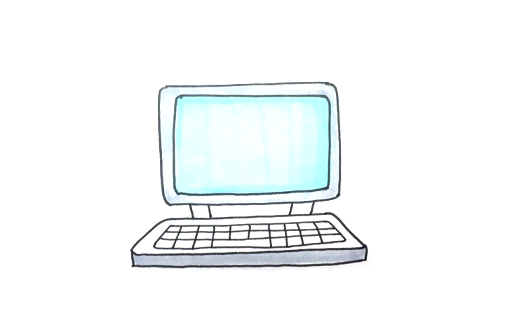 简单的笔记本电脑怎么画-图3