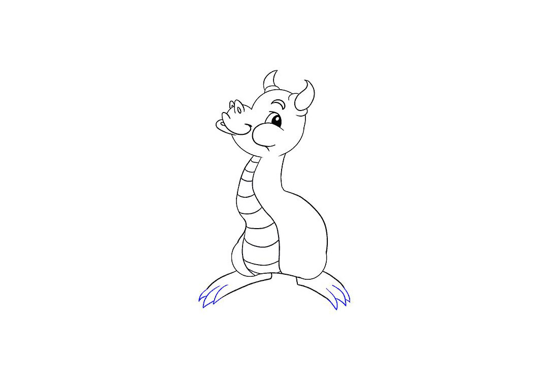 卡通喷火龙怎么画-图11