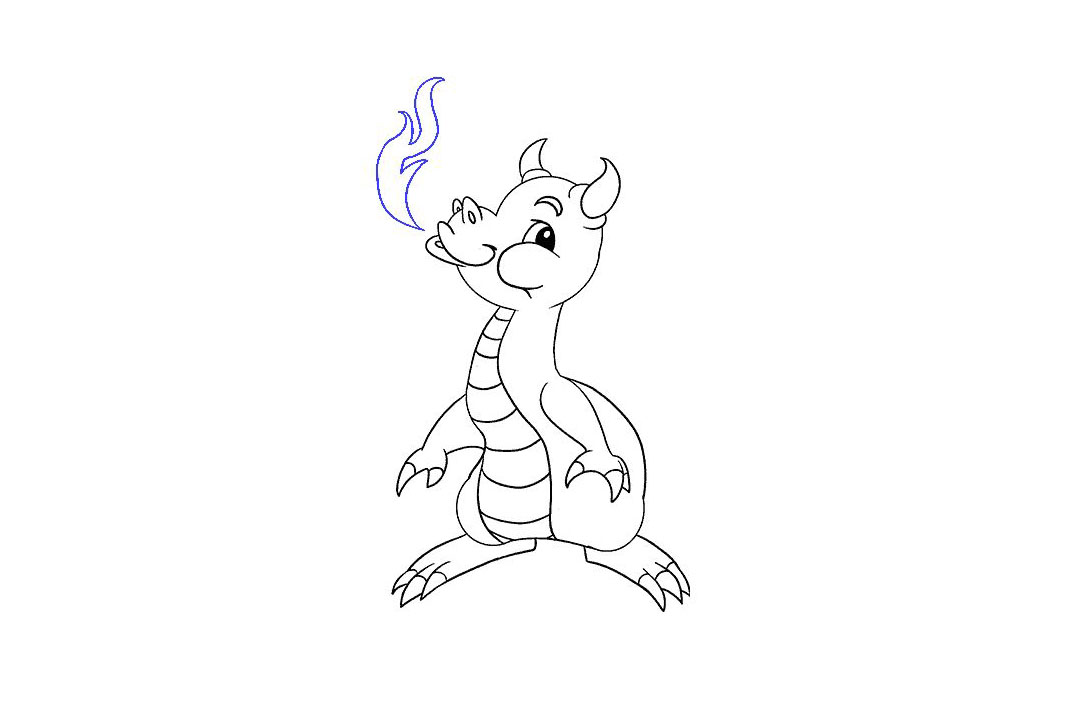 卡通喷火龙怎么画-图13