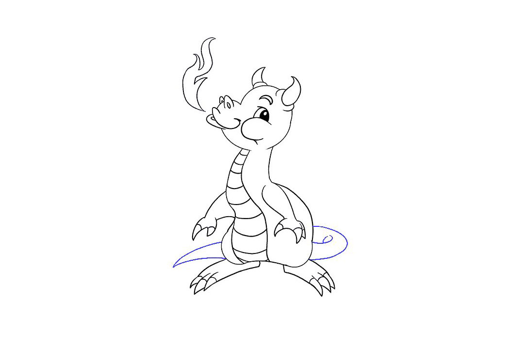 卡通喷火龙怎么画-图14