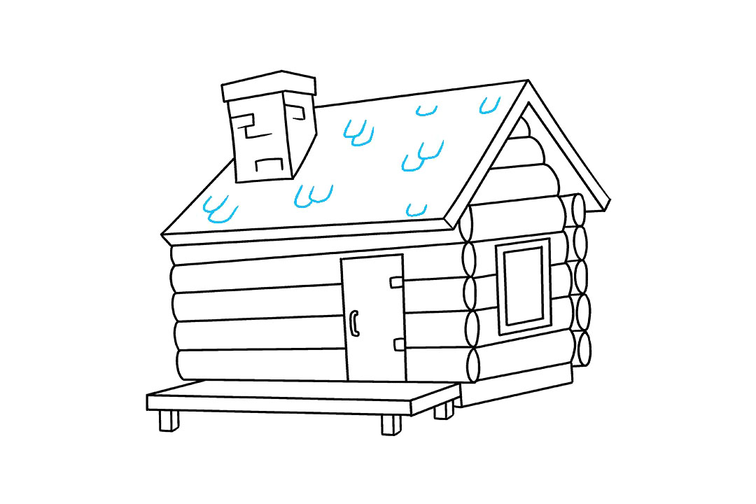 小木屋怎么画-图9