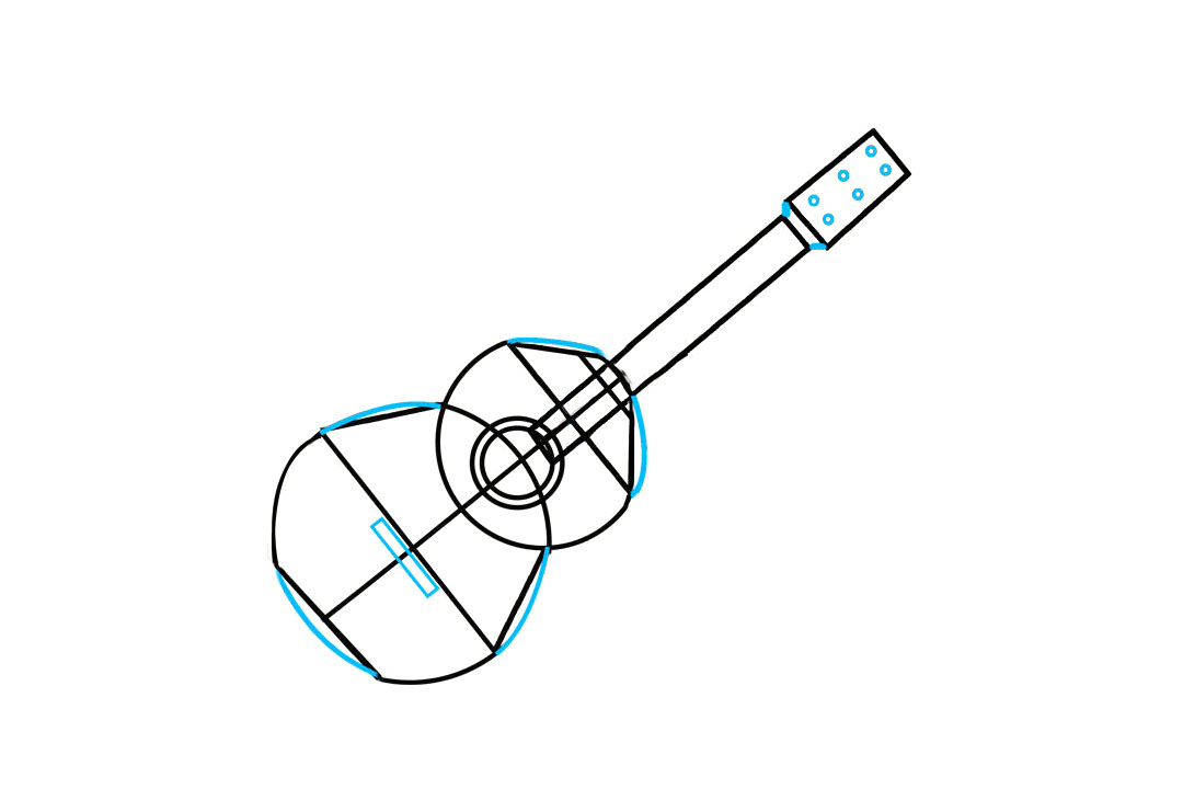 如何画吉他简笔画-图8