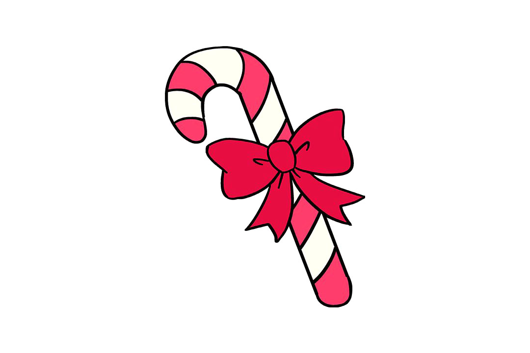 圣诞节糖果怎么画