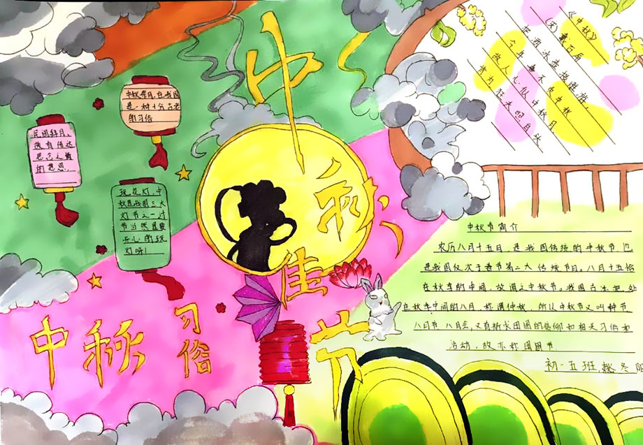 “我们的节日—中秋”主题手抄报-图4