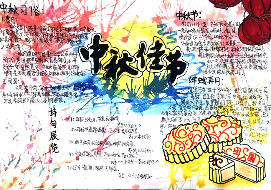 “我们的节日—中秋”主题手抄报-图9