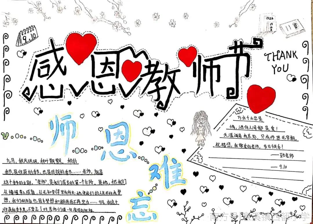 师恩难忘手抄报简单又漂亮-图1