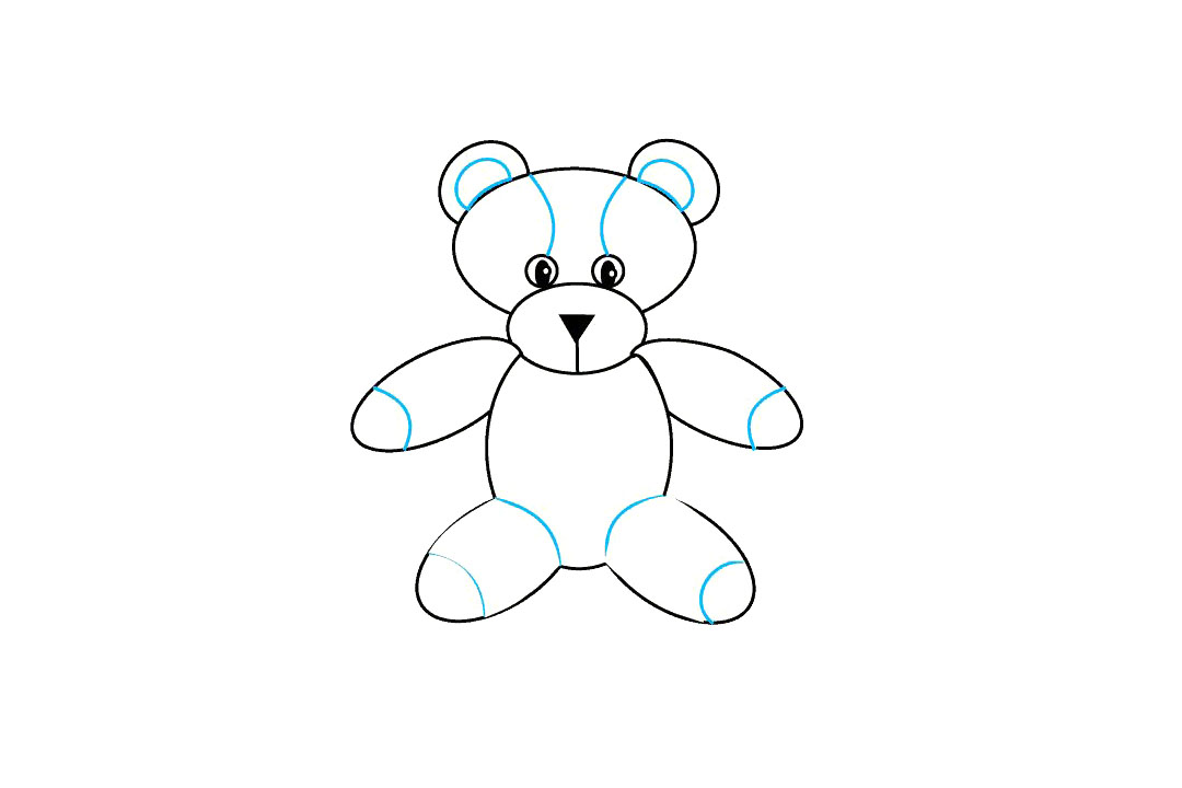 泰迪熊玩偶简笔画-图8