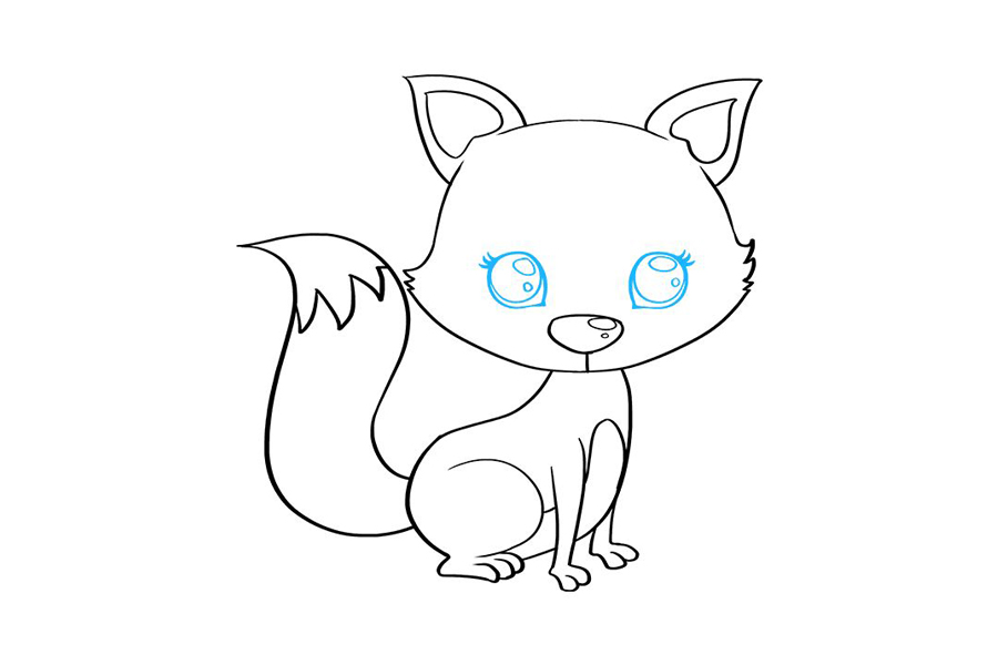 怎样画狐狸宝宝-图8