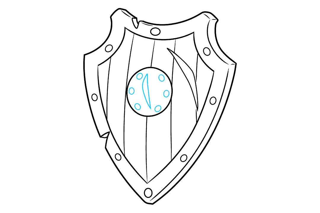 如何画盾牌简笔画-图9