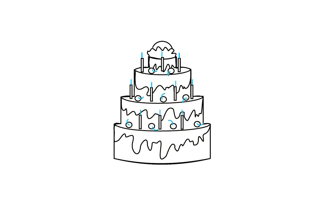 生日蛋糕怎么画-图9