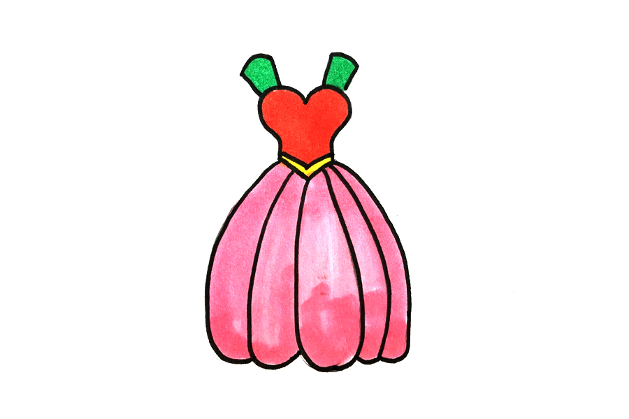 漂亮的裙子怎么画