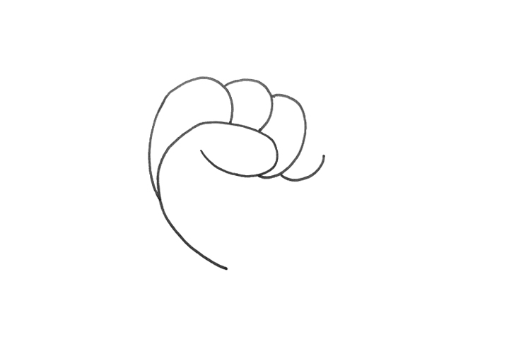 可爱动漫风拳头怎么画-图2