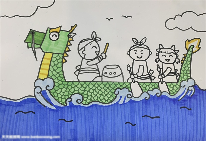 端午节民俗儿童画-图3